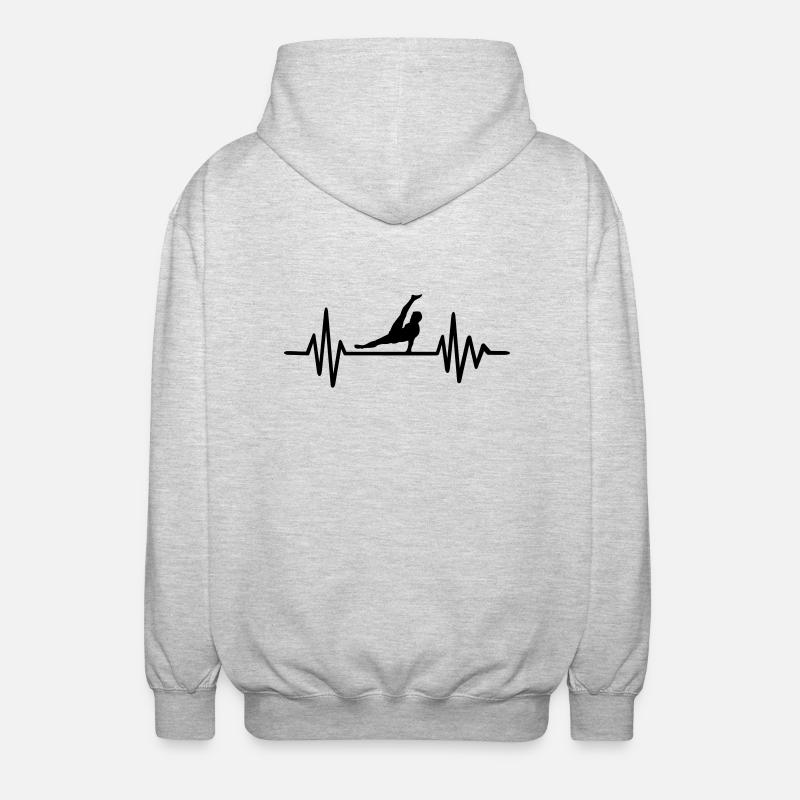 Turnen - Unisex Kapuzenjacke - Hellgrau meliert