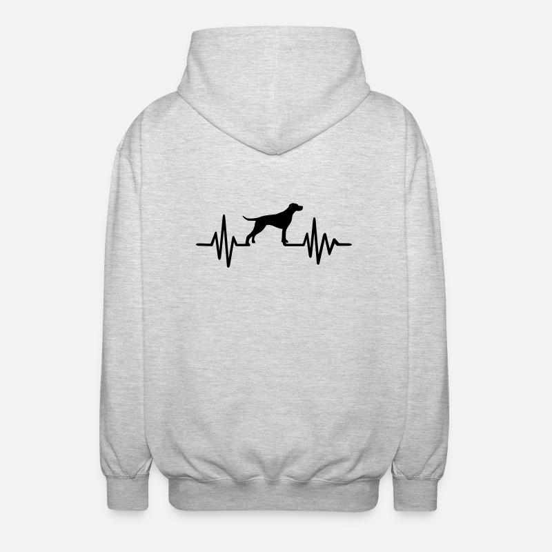 English Pointer - Unisex Kapuzenjacke - Hellgrau meliert