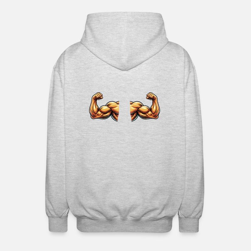 Biceps 2 - Veste à capuche unisexe - gris clair chiné