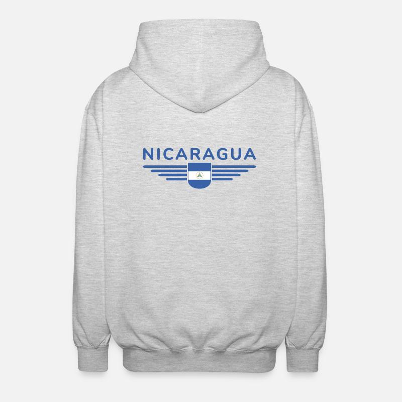 Conception d’un t-shirt Nicaragua - Veste à capuche unisexe - gris clair chiné
