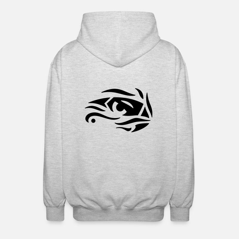 Œil-Aigle - Eagle-Eye - Veste à capuche unisexe - gris clair chiné