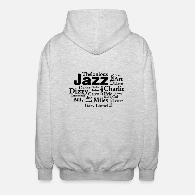 Jazz Greats - Unisex Kapuzenjacke - Hellgrau meliert