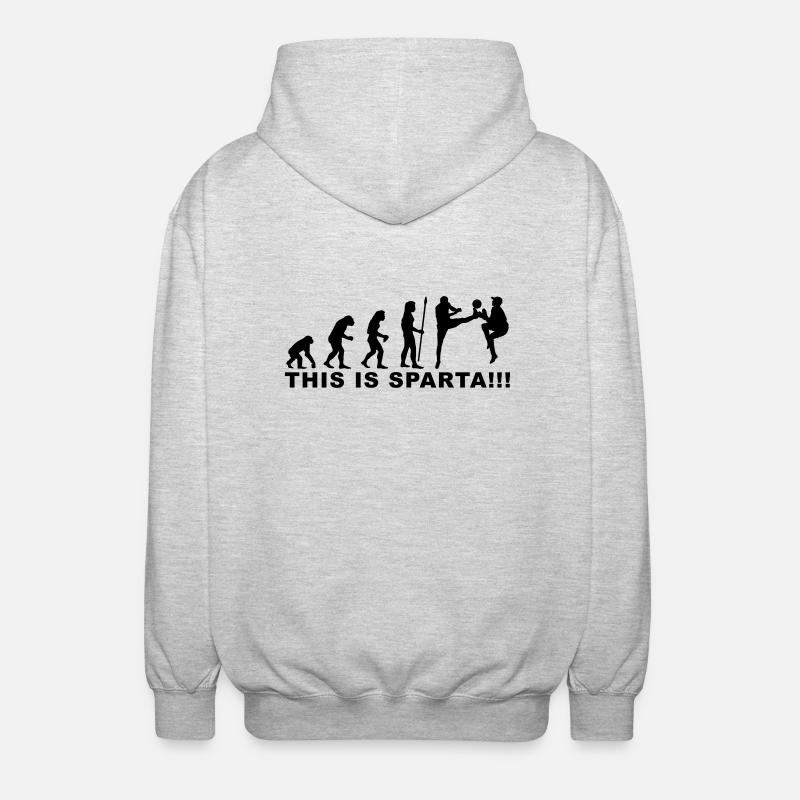 evolution_soccer2 - Unisex Kapuzenjacke - Hellgrau meliert