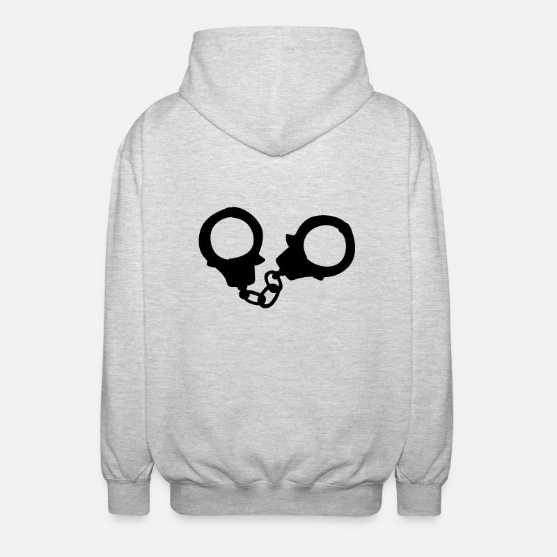 handschellen - Unisex Kapuzenjacke - Hellgrau meliert