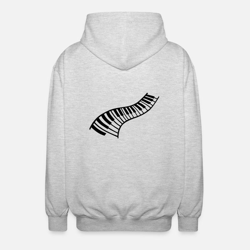 Piano - Unisex Hooded Jacket - light heather grey