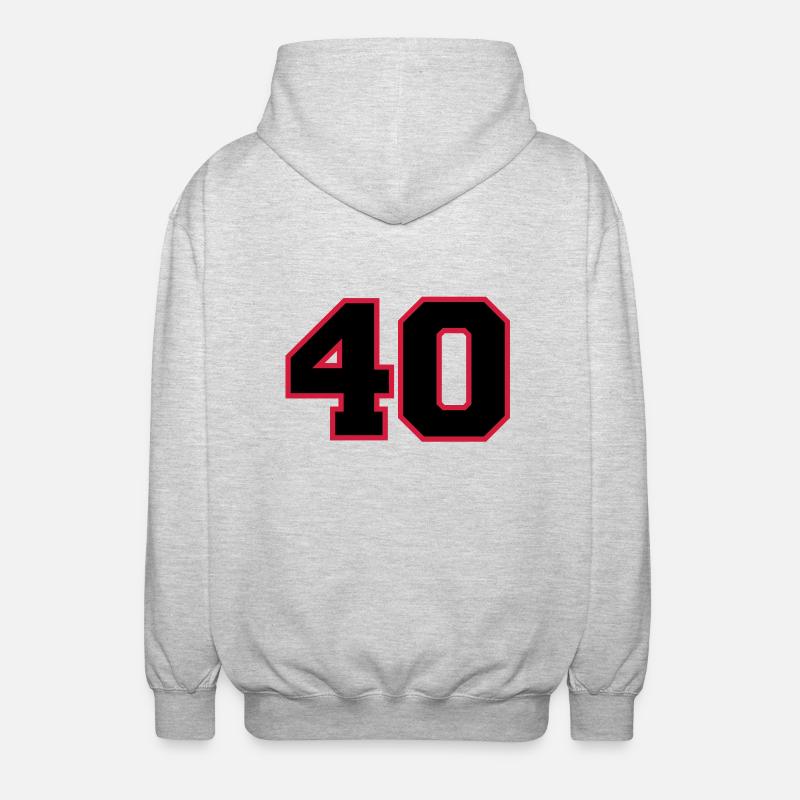 number40 - Unisex Hooded Jacket - light heather grey