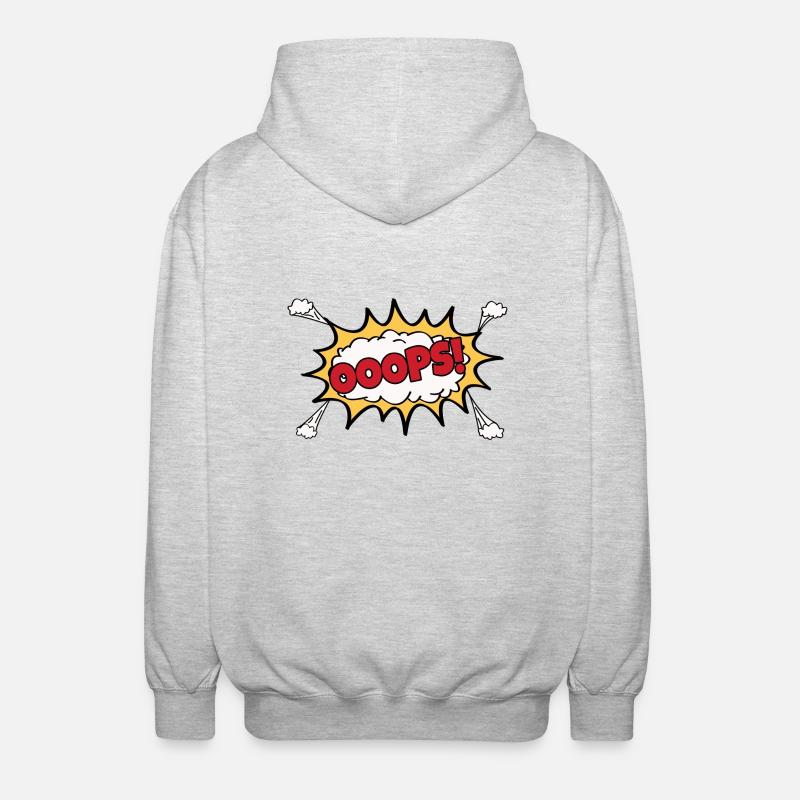 OOOPS Comic Graffiti - Veste à capuche unisexe - gris clair chiné