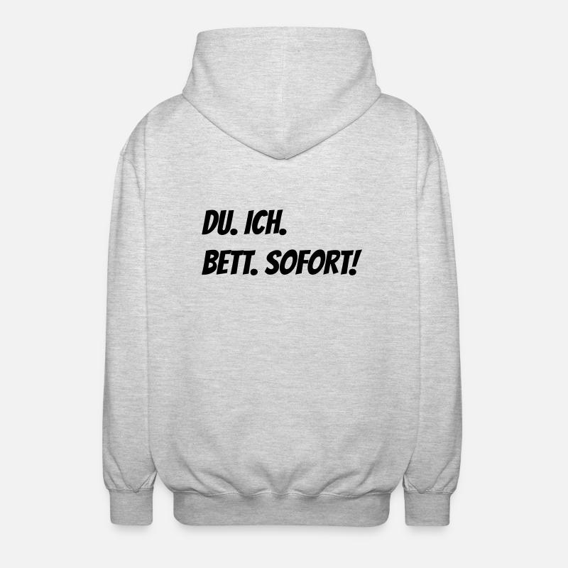 You I bed immediately - Unisex Hooded Jacket - light heather grey