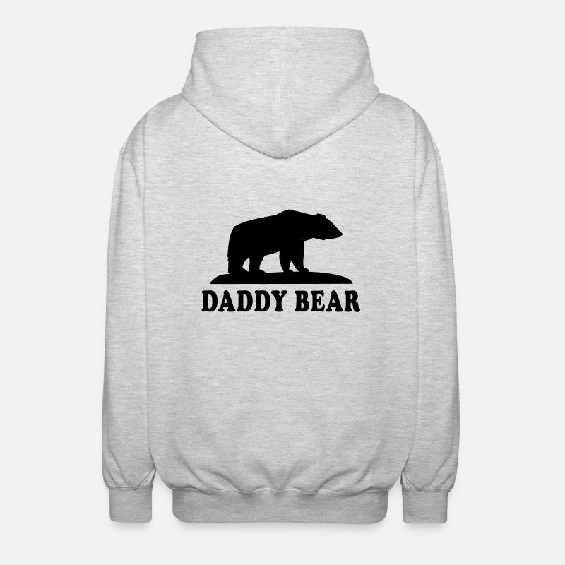 DADDY BEAR - Unisex Hooded Jacket - light heather grey