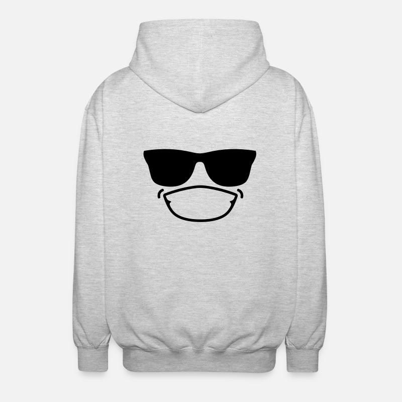 smiley12b - Veste à capuche unisexe - gris clair chiné