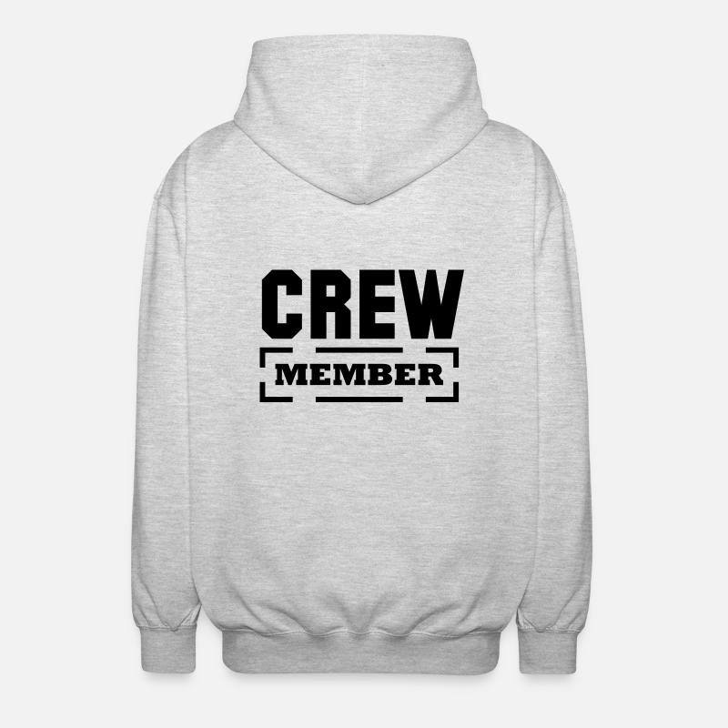 crew member - Unisex Kapuzenjacke - Hellgrau meliert