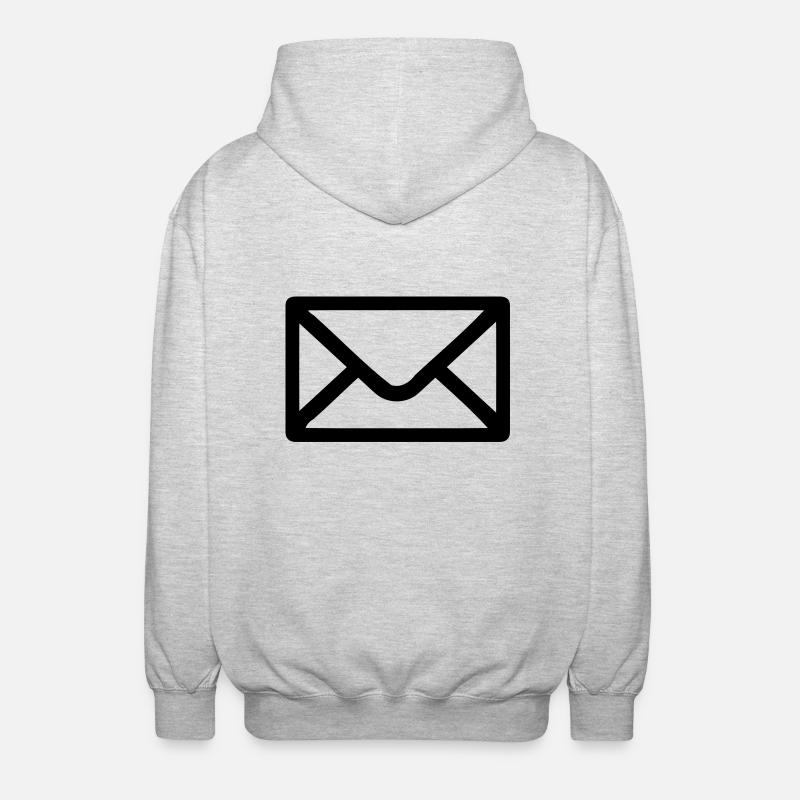 Letter envelope - Unisex Hooded Jacket - light heather grey