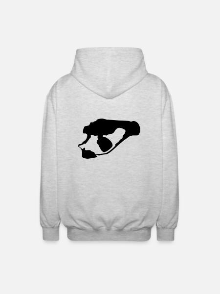 Senftenberger See - Unisex Kapuzenjacke - Hellgrau meliert