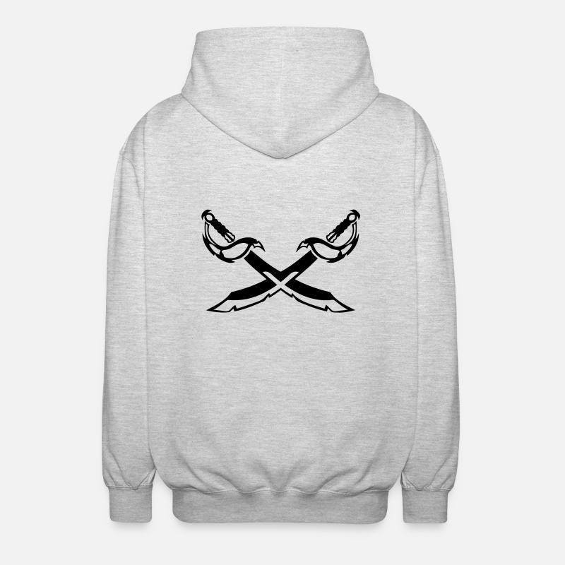 sabre croise epee 202 - Veste à capuche unisexe - gris clair chiné