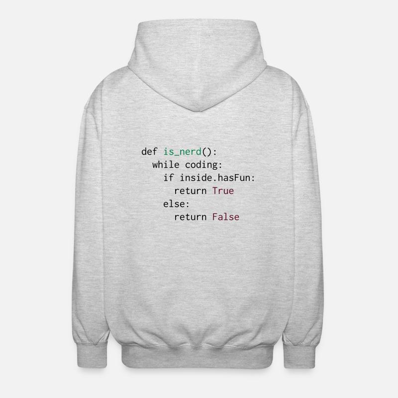 Python Definition von Nerd - Unisex Kapuzenjacke - Hellgrau meliert