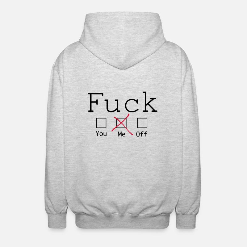Fuck me! 2c - Veste à capuche unisexe - gris clair chiné