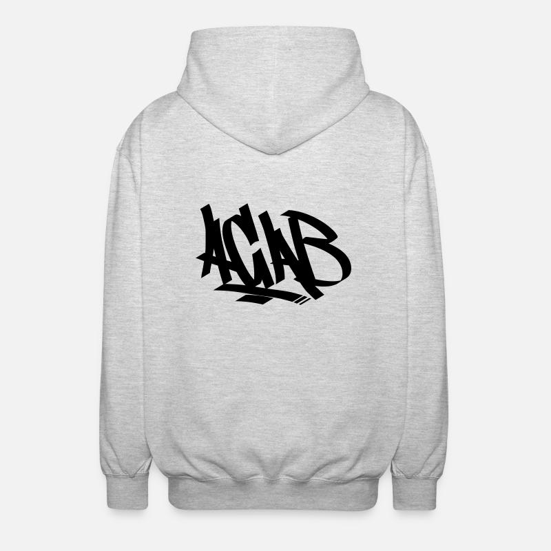 Acab - Unisex Kapuzenjacke - Hellgrau meliert