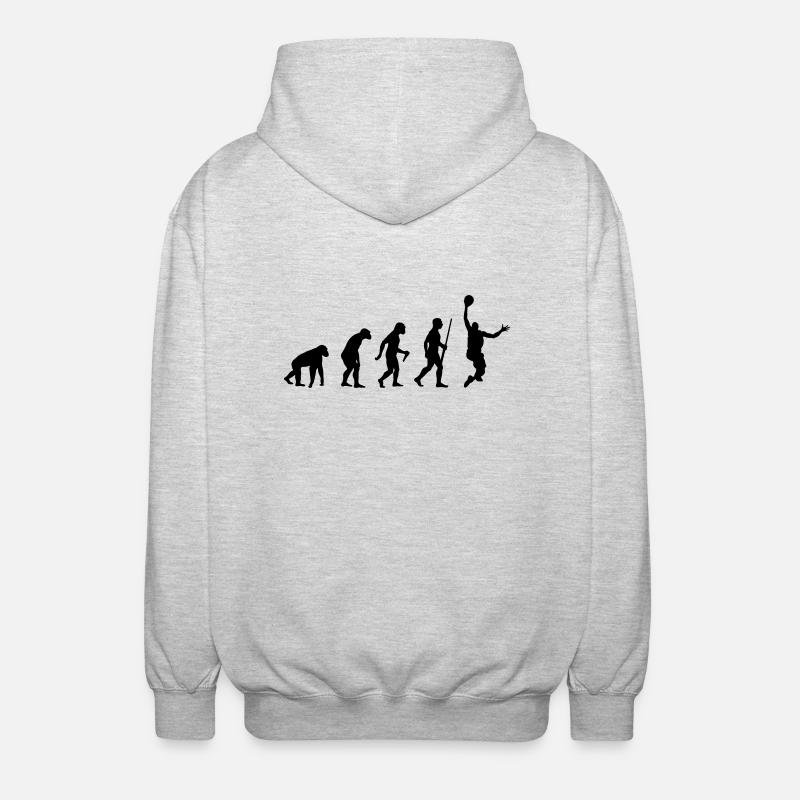 Basketball Evolution - Unisex Hooded Jacket - light heather grey