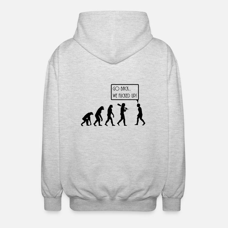 évolution - Veste à capuche unisexe - gris clair chiné