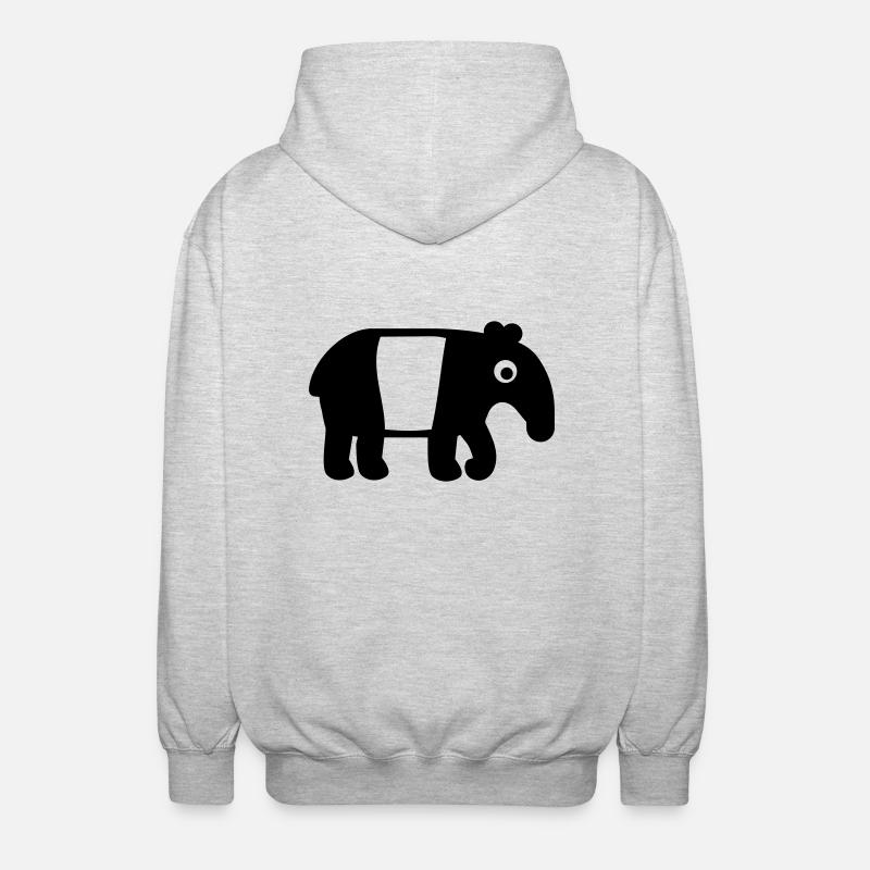 Tapir - Unisex Kapuzenjacke - Hellgrau meliert