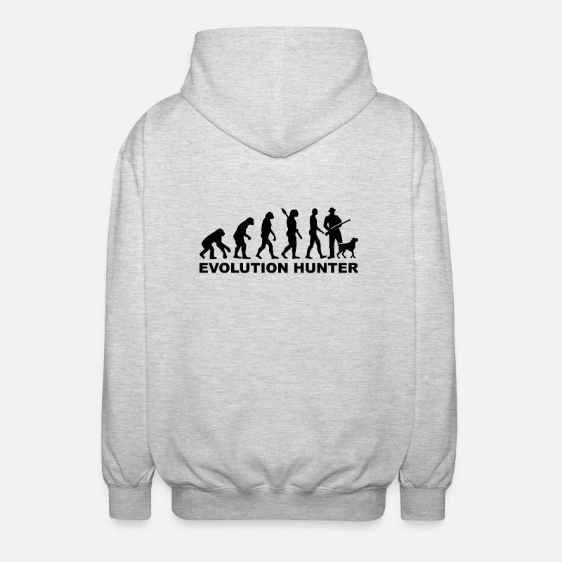 Evolution Hunter - Unisex Hooded Jacket - light heather grey