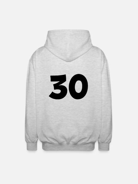 30 - Unisex Kapuzenjacke - Hellgrau meliert