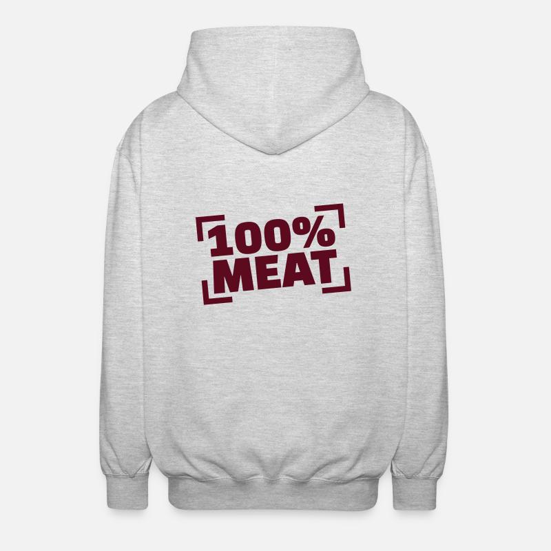 100% Meat - Veste à capuche unisexe - gris clair chiné