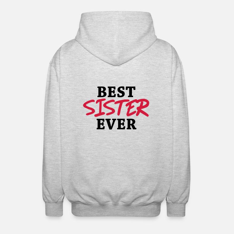 Best Sister ever - Veste à capuche unisexe - gris clair chiné