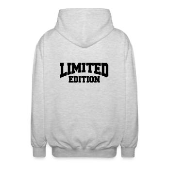 Limited Edition - Unisex Kapuzenjacke - Hellgrau meliert - Hinten - AI Model Male 185 light (185cm)