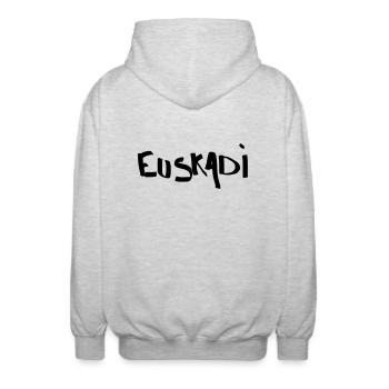 Euskadi Basque - Veste à capuche unisexe - gris clair chiné - Dos - AI Model Male 185 light (185cm)
