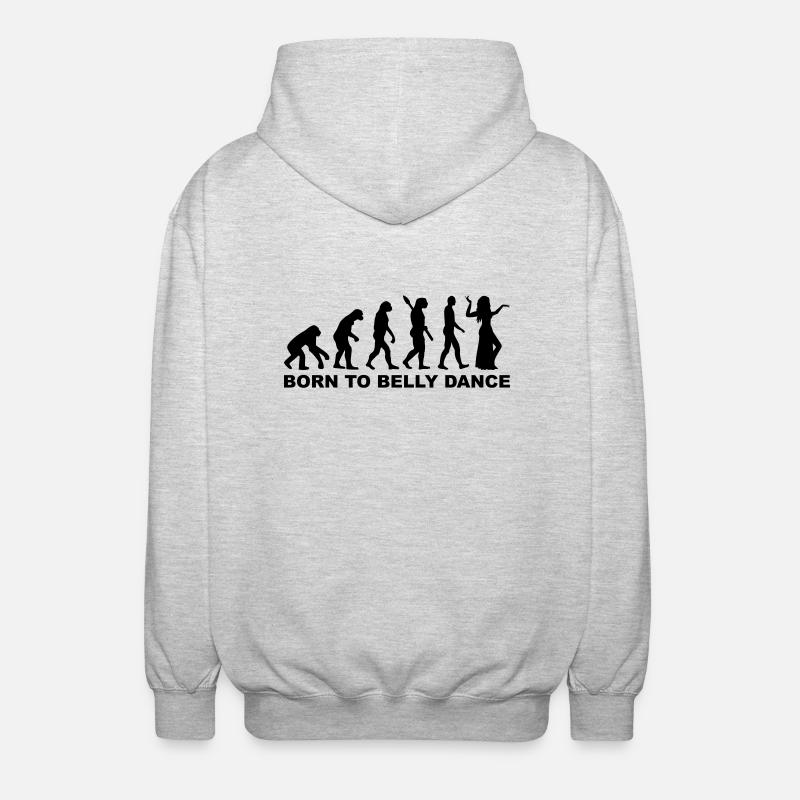 Evolution belly dance - Unisex Hooded Jacket - light heather grey