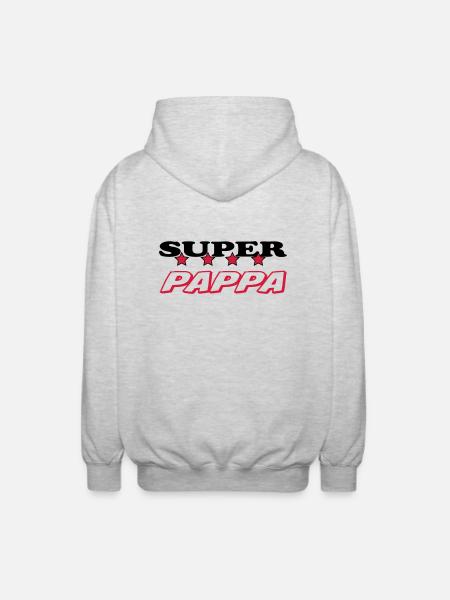 Super pappa - Unisex Hooded Jacket - light heather grey