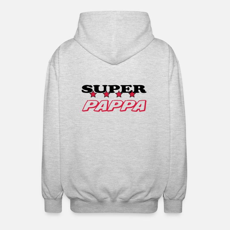 Super pappa - Unisex Kapuzenjacke - Hellgrau meliert