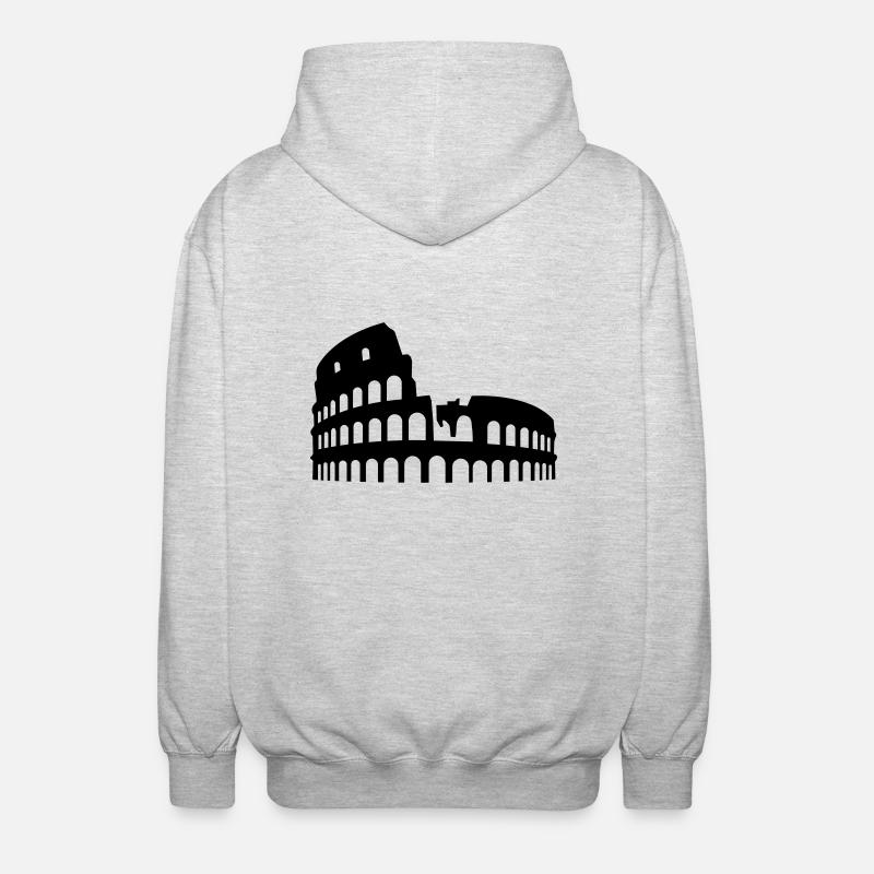 Colisée - Veste à capuche unisexe - gris clair chiné