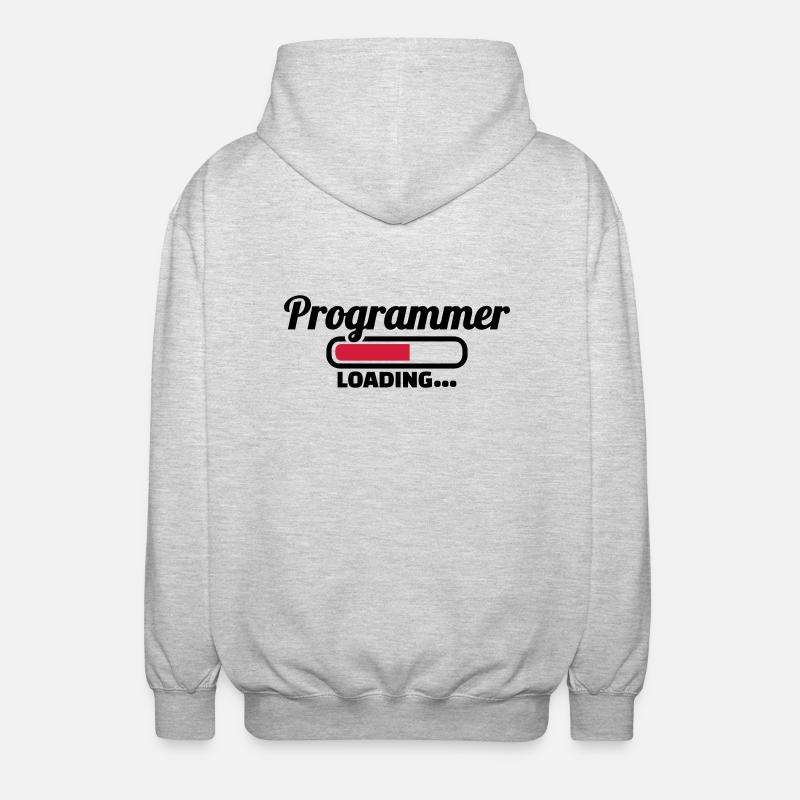 Programmierer - Unisex Kapuzenjacke - Hellgrau meliert
