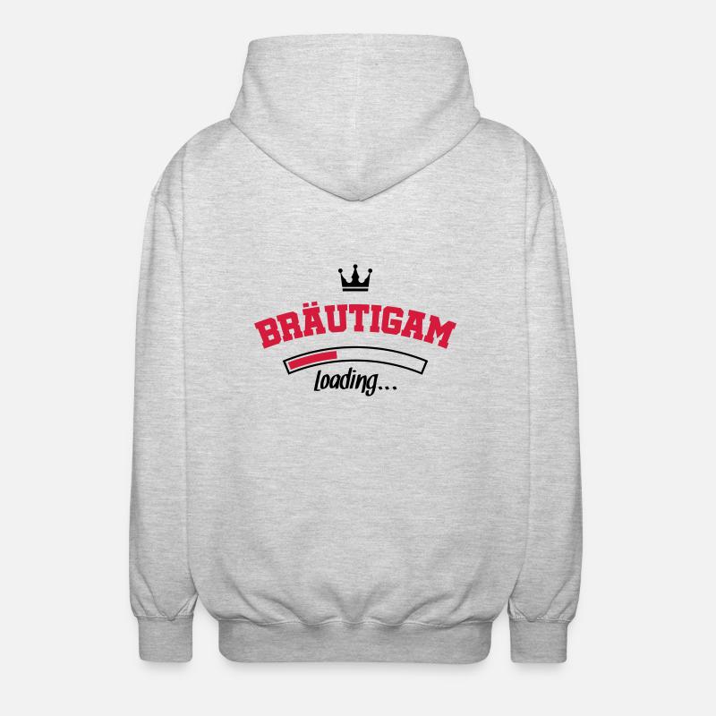 braeutigam loading krone - Unisex Kapuzenjacke - Hellgrau meliert