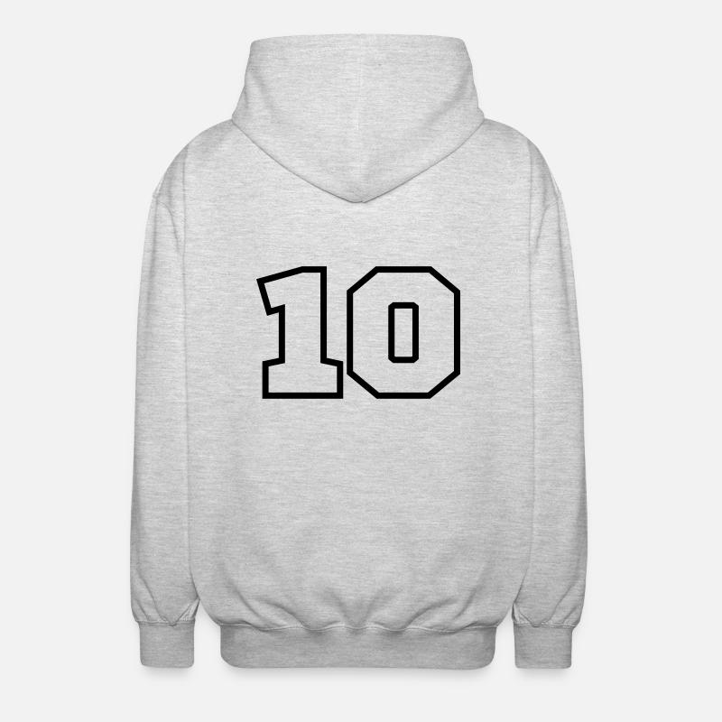 10 - Veste à capuche unisexe - gris clair chiné