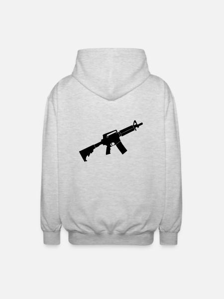 M4 - Unisex Kapuzenjacke - Hellgrau meliert