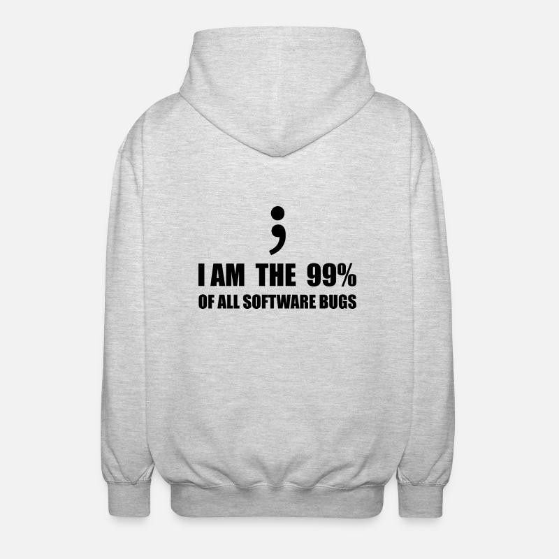 Computer Scientist Programmer - Unisex Hooded Jacket - light heather grey