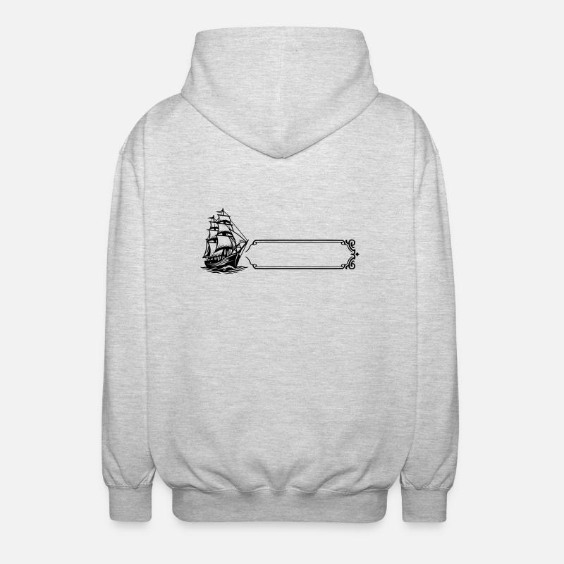Boot - Name, Vorname - Unisex Kapuzenjacke - Hellgrau meliert