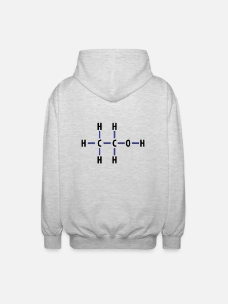 Alkohol - Unisex Kapuzenjacke - Hellgrau meliert