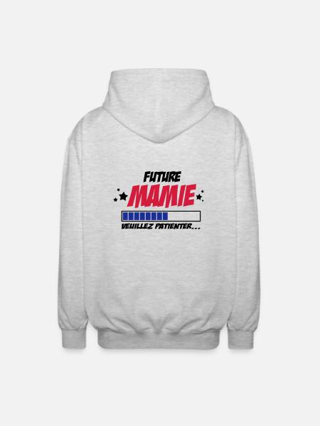 future mamie - Veste à capuche unisexe - gris clair chiné