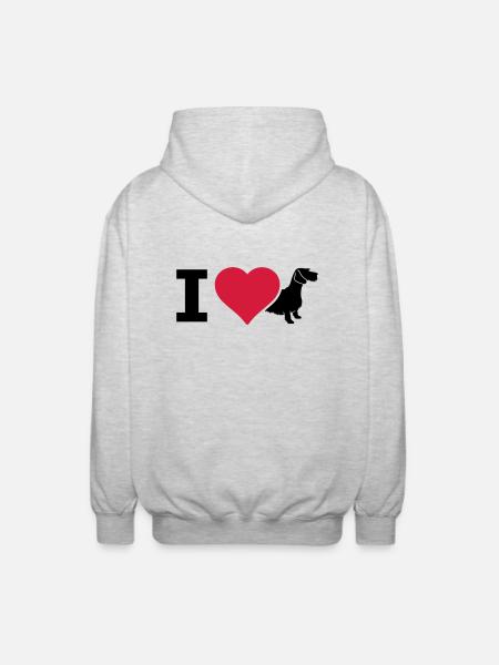 IL Dachshund wire-haired dachshund - Unisex Hooded Jacket - light heather grey