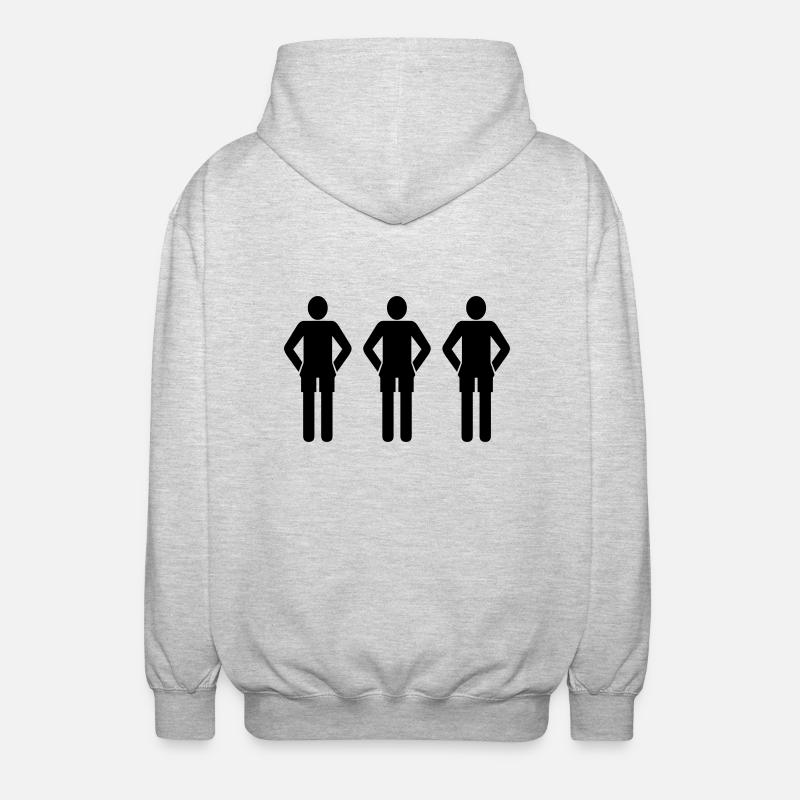 3schwarz - Unisex Kapuzenjacke - Hellgrau meliert