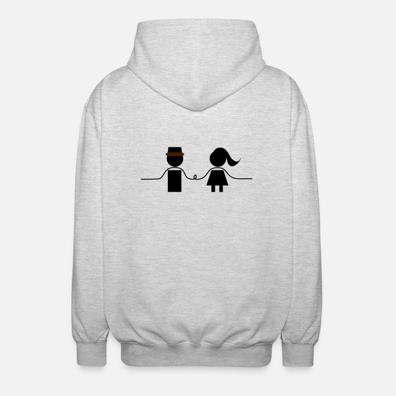 Liebe - Unisex Kapuzenjacke - Hellgrau meliert