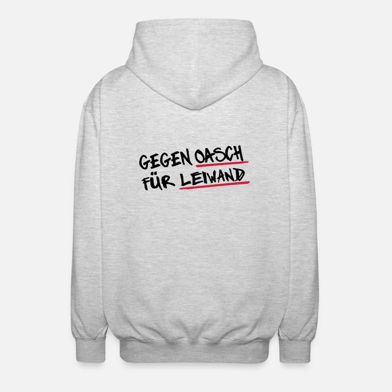Oaschleiwand 2 - Unisex Kapuzenjacke - Hellgrau meliert