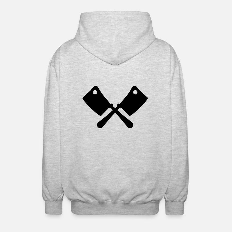 Butcher Knives - Unisex Hooded Jacket - light heather grey