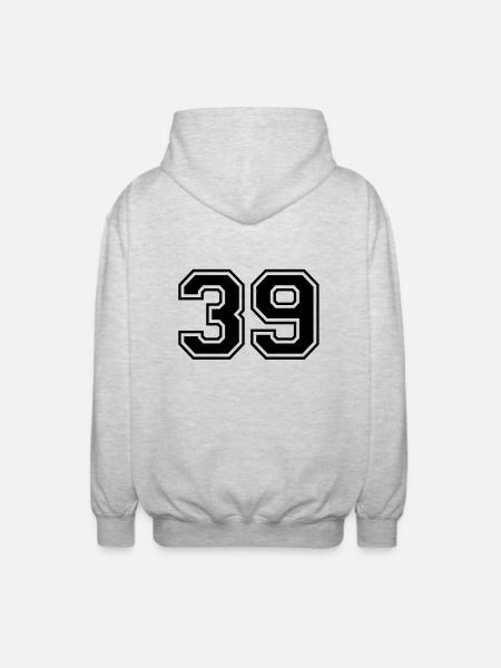 39 - Veste à capuche unisexe - gris clair chiné