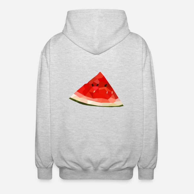 Fruit de melon d'eau - Veste à capuche unisexe - gris clair chiné
