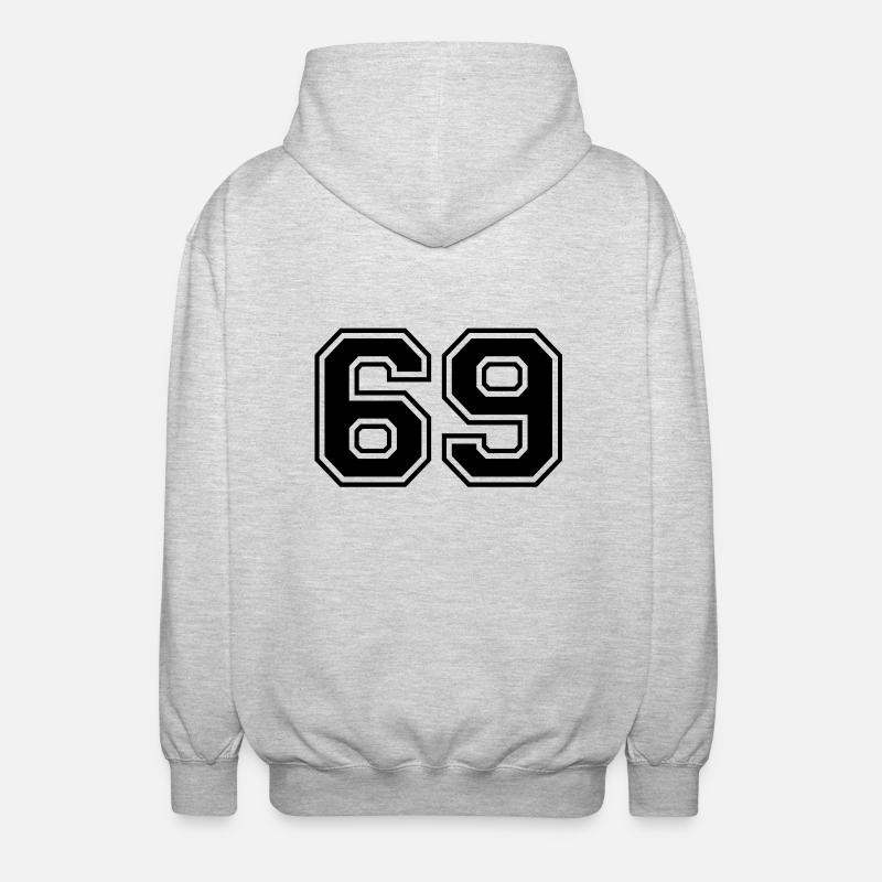 69 - Unisex Kapuzenjacke - Hellgrau meliert